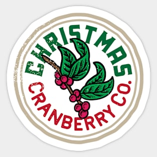 Christmas Cranberry Co Badge Sticker